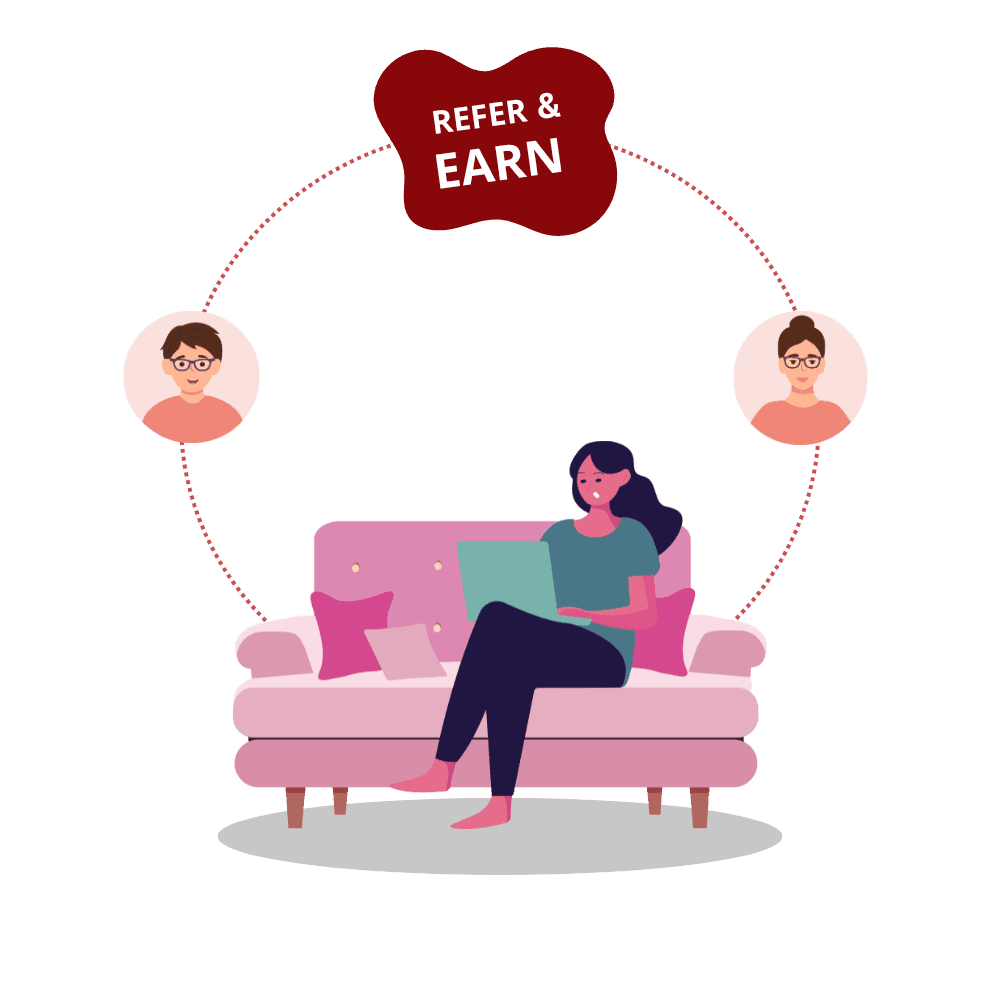 Happy affiliate earning rewards